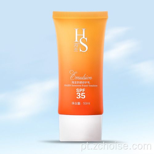 Sunscream natural rotects o tubo da loção para a pele proteção UV